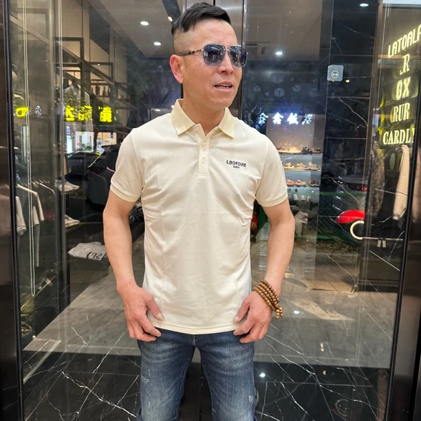 25年夏季新款正品Laofoye男士休闲百搭轻奢时尚潮流POLO衫