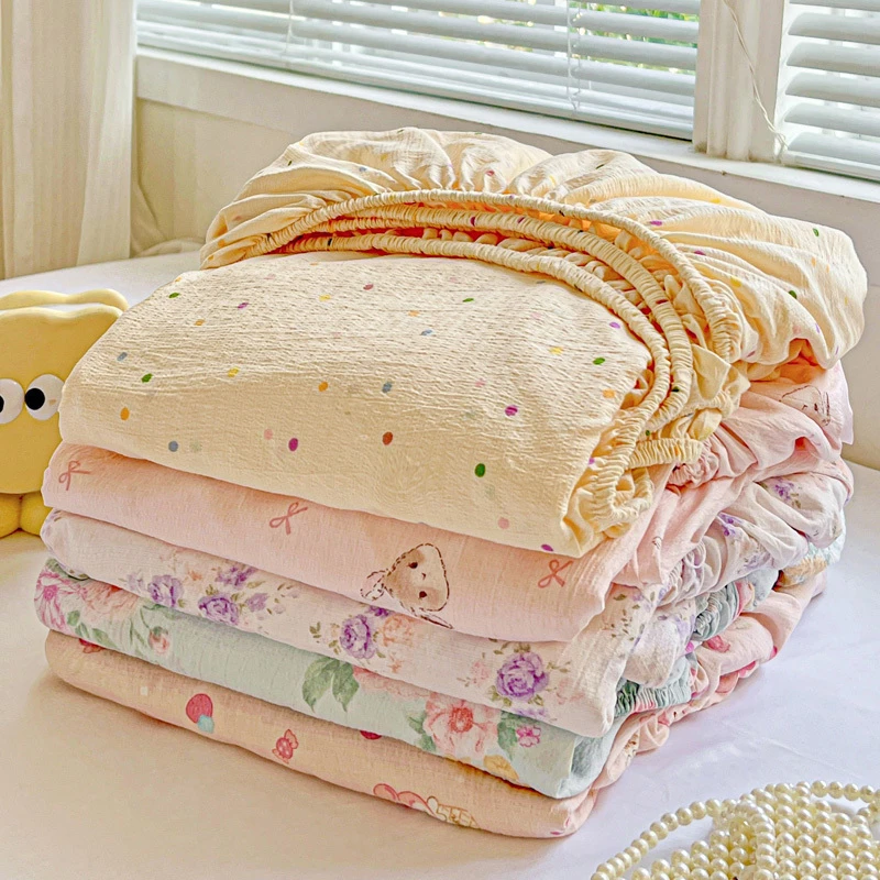 双层纱床笠单件非全棉纯棉床罩2025新款四季通用床垫罩防尘保护套