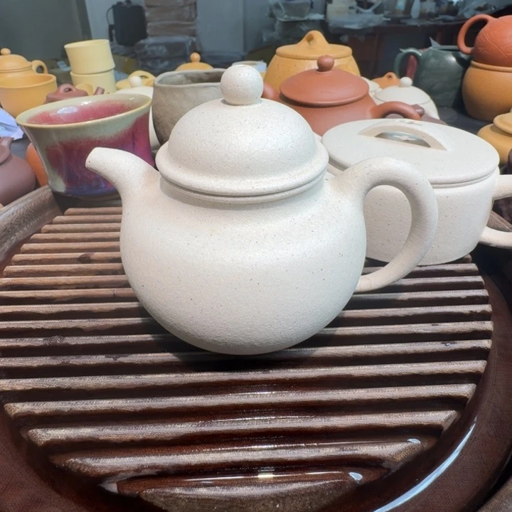 茶案紫砂白玉段无添加260cc掇球