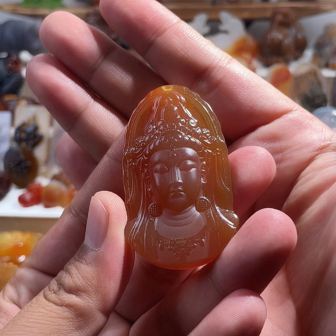 玛瑙/玉髓颈饰未镶嵌心***的