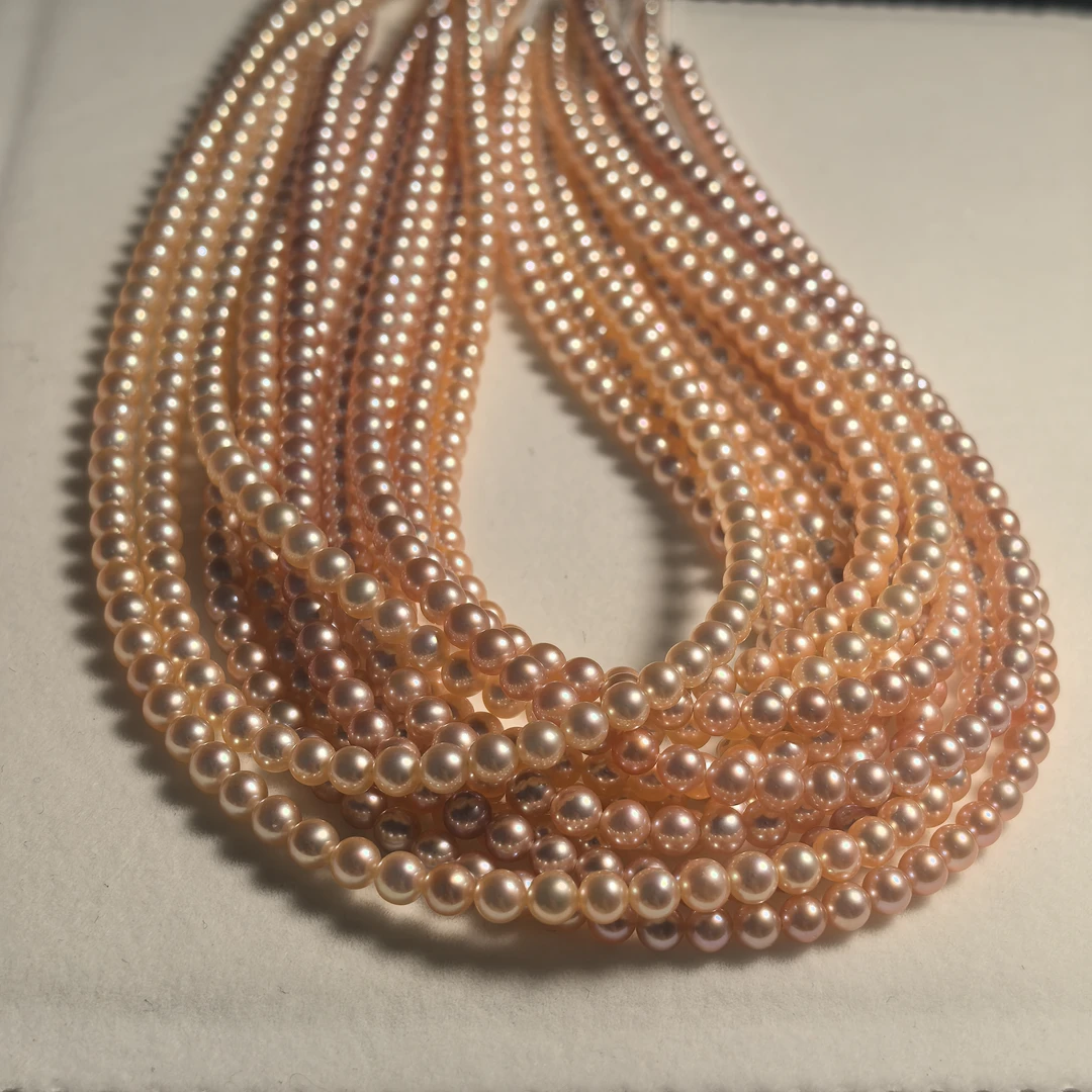 法拉利粉 淡水无核 紫色珍珠  4.5-5mm天然强光近无暇适合送礼