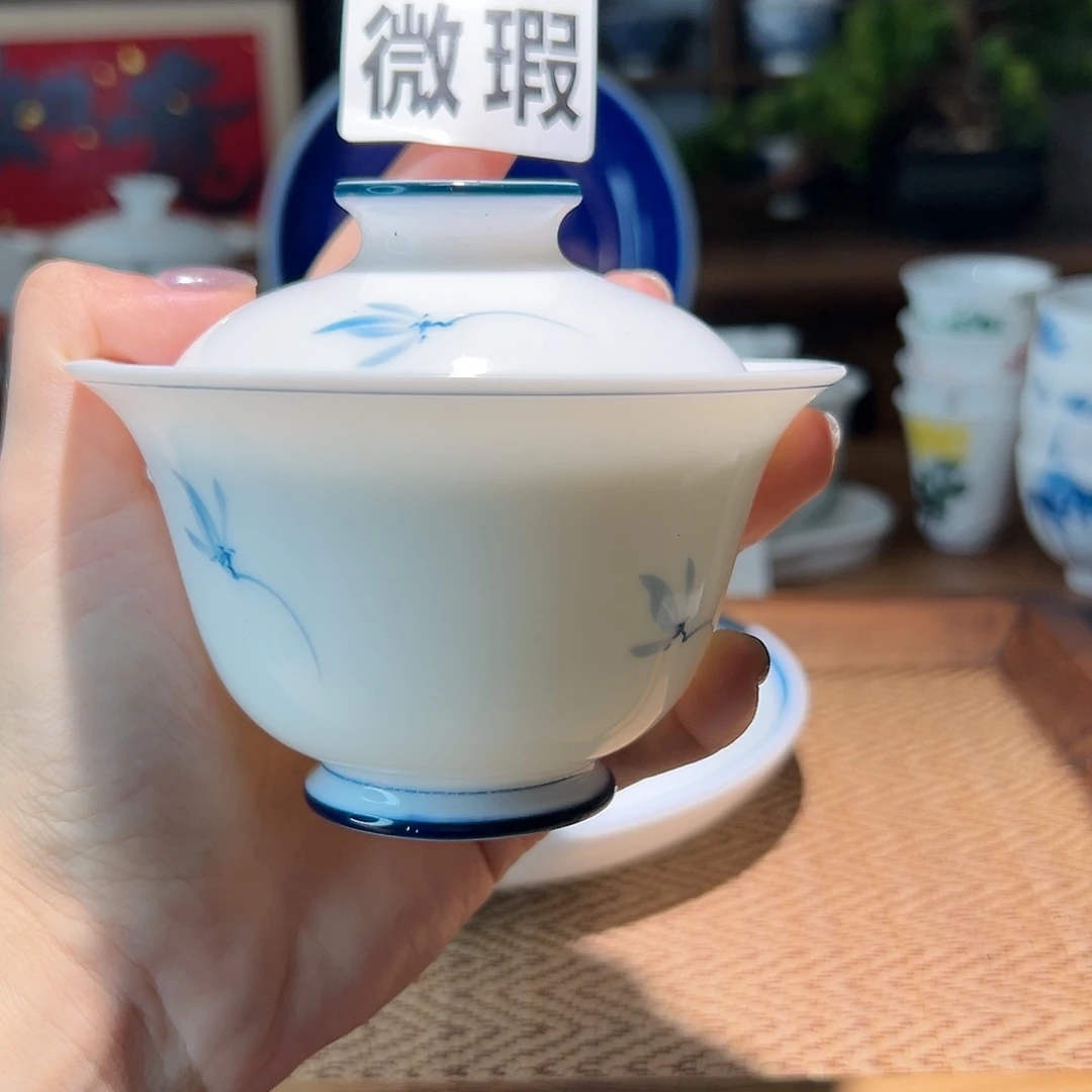 【闪购商品】微瑕 手绘 盖碗