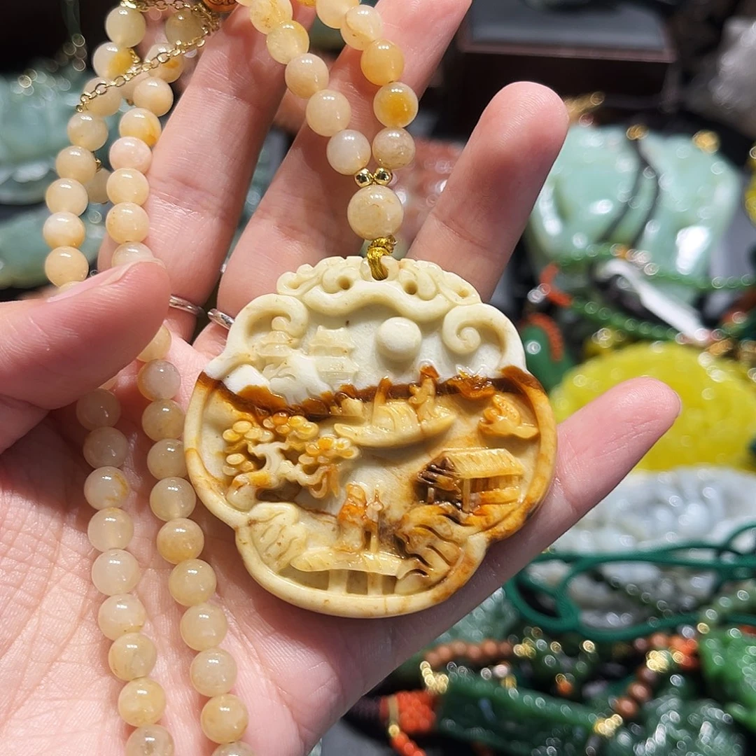 未镶嵌岫玉毛衣链