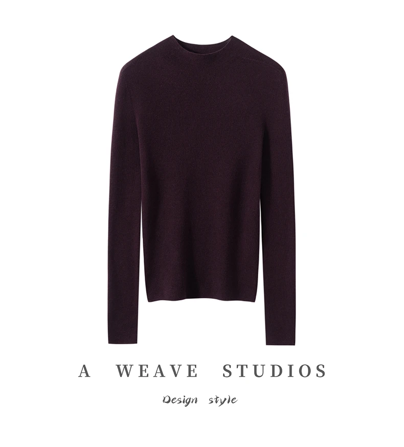 【国王&礼物系列】高美利奴出行面膜感受女士半高领全针型打底衫