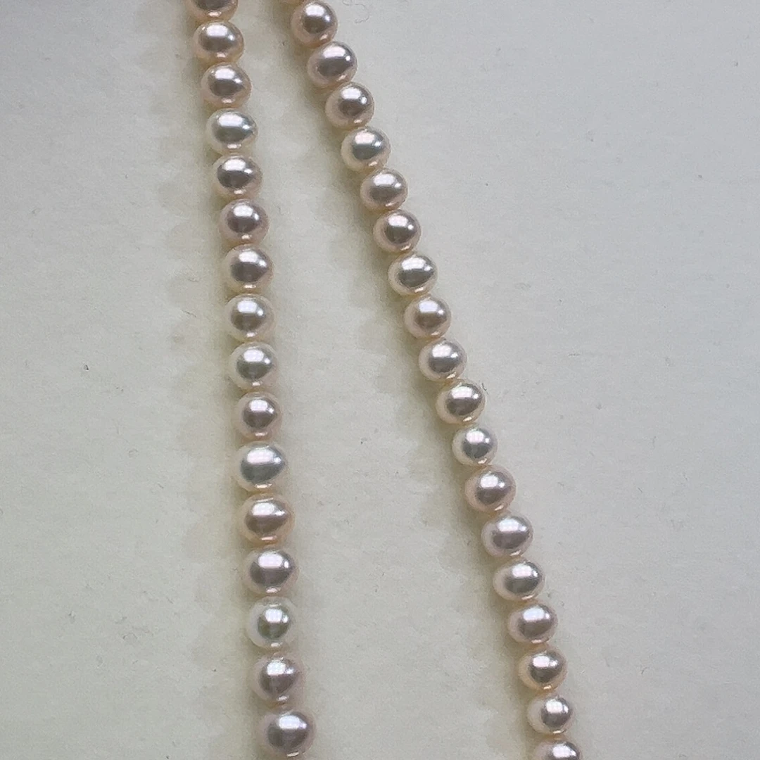 颈饰银S925镶嵌淡水珍珠➕➕6-6.5高品极光炫彩