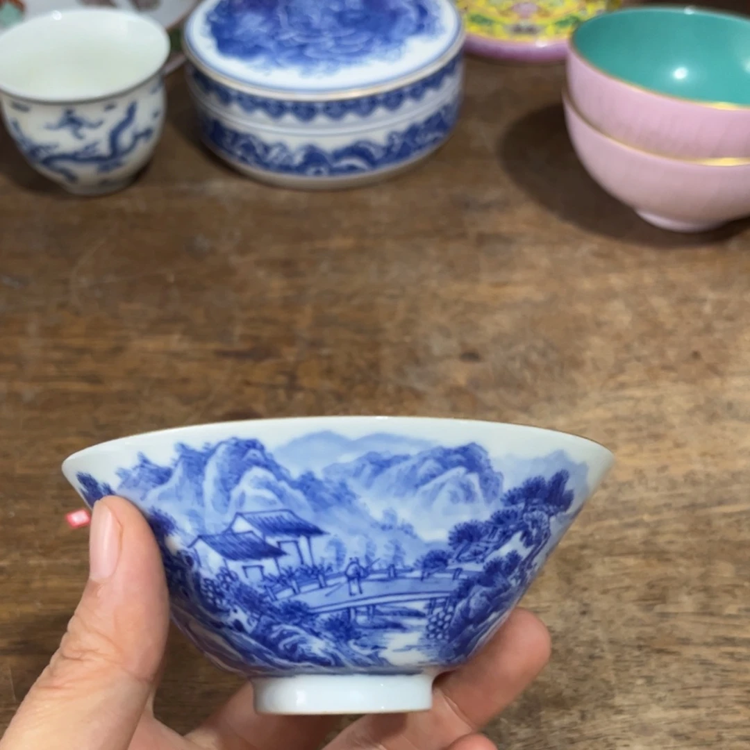 摆件山水瓷器精品陶瓷摆件