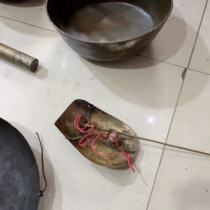 老式铜称有点小瑕疵的