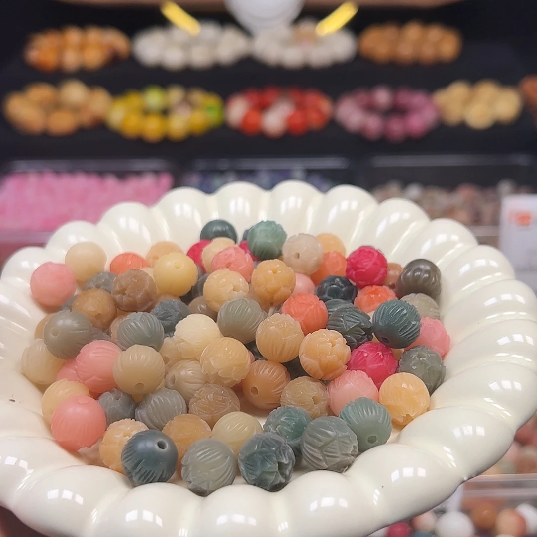 菩提根/象牙果手串卡12多宝步步生莲20颗