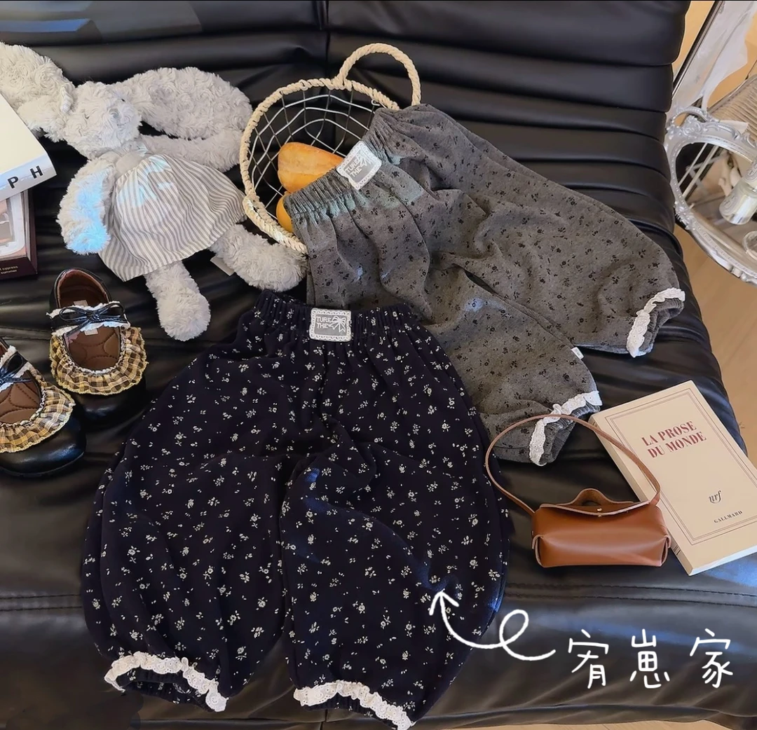【校园神裤】女童秋季韩系碎花休闲裤百搭灯笼裤