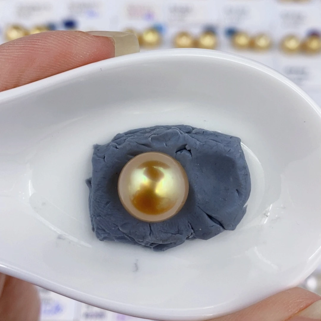 未镶嵌海水珍珠颈饰11-12mm南洋金珠383