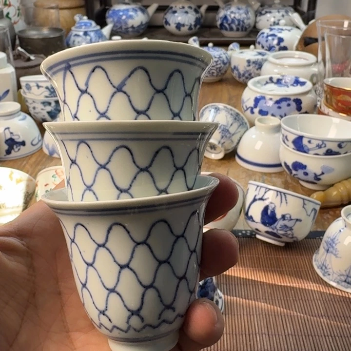 青花瓷器杯子茶具