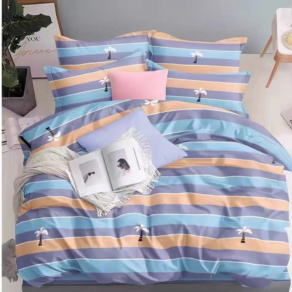 椰树蓝-面料加厚加密缎条提花床单235cm*245cm【微瑕】（±5cm）