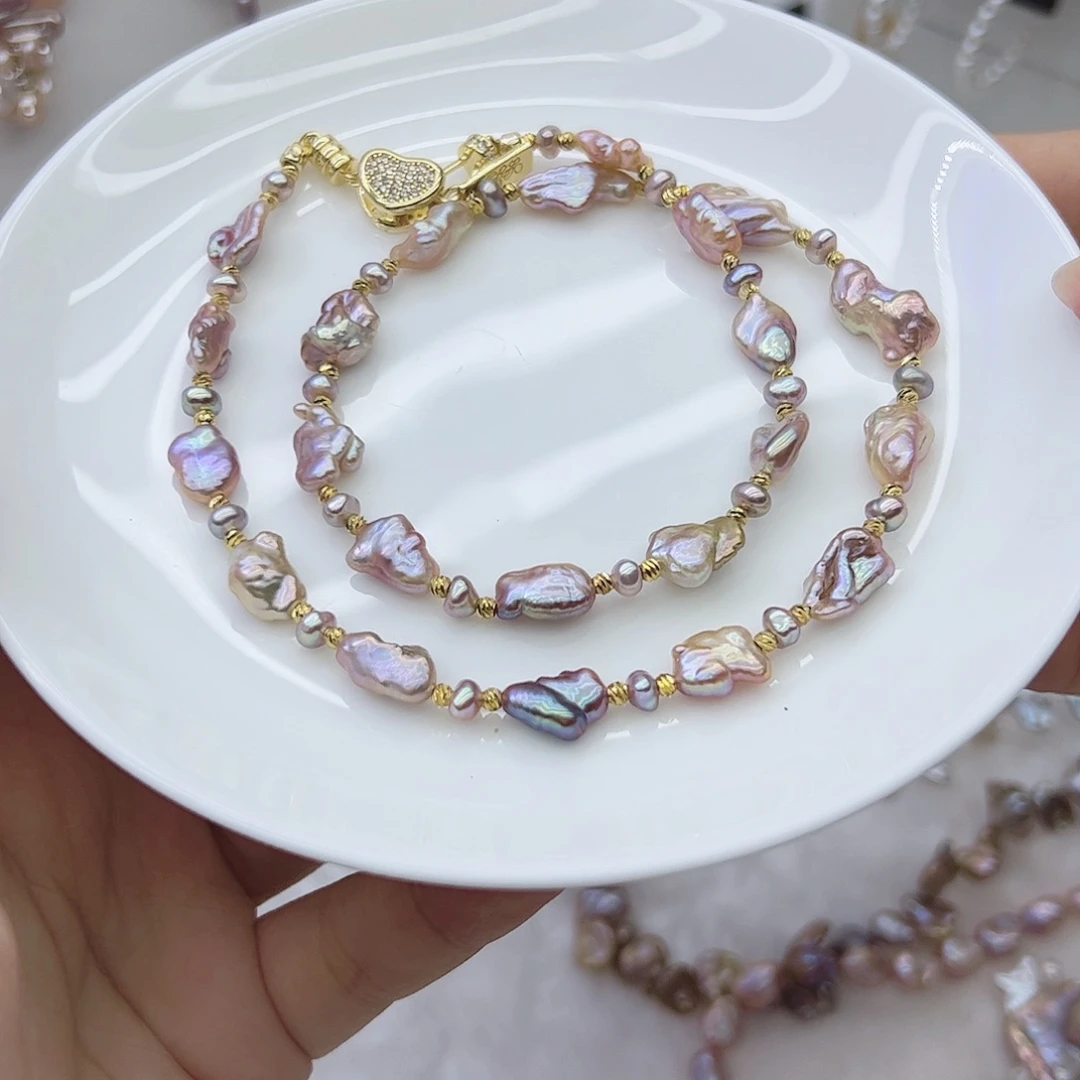 淡水珍珠耳饰银S925镶嵌