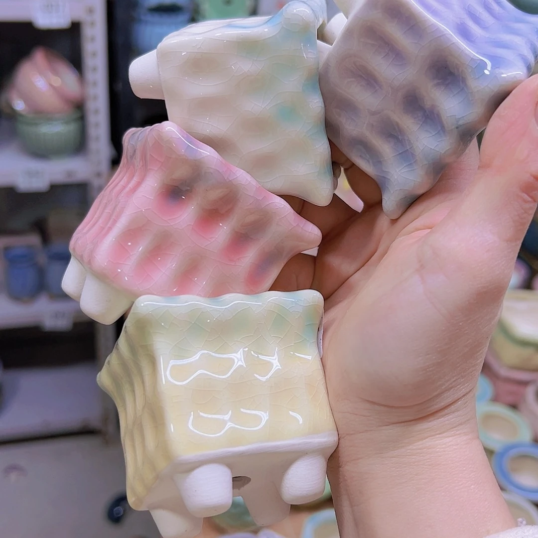 红陶陶瓷花盆当场满12包邮