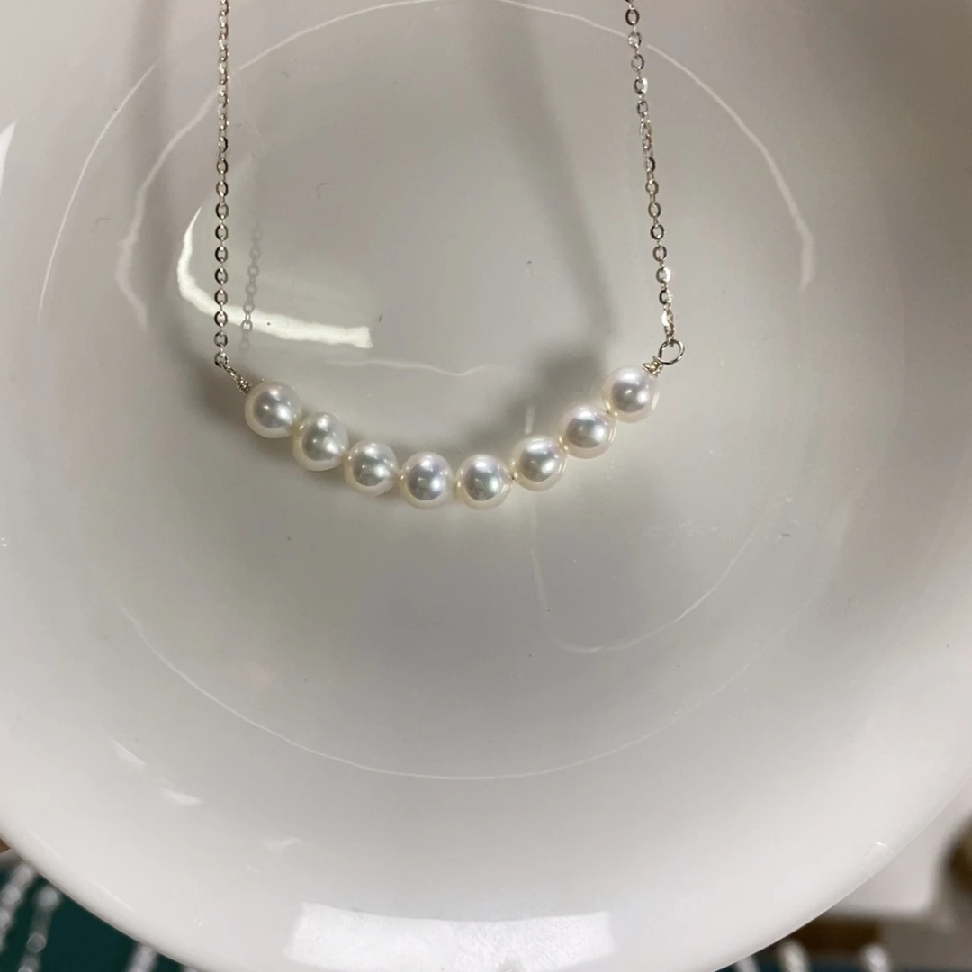 淡水珍珠银S925镶嵌颈饰