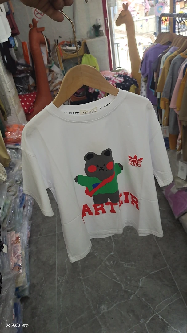 纯棉小熊款T恤衫，中性男女都能穿要多大码留言