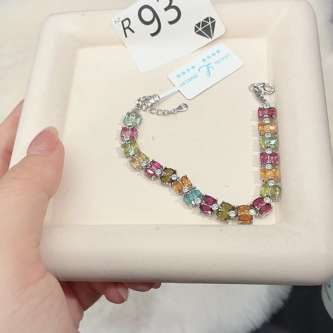 珠宝奇石银S925镶嵌碧玺