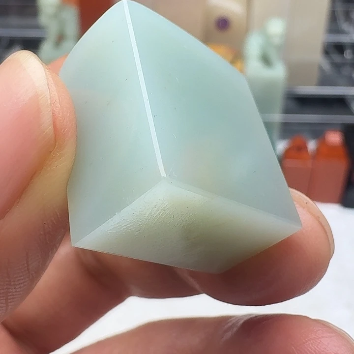 寿山石印石云南天青小扁方