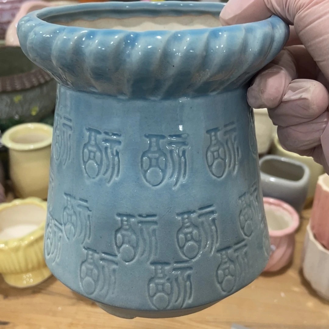 红陶高温陶瓷花盆