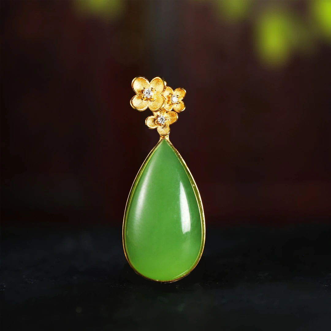 一生金桂/18K金果绿吊坠