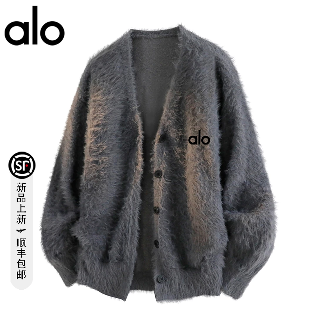 【官方奥特莱斯】品牌折扣秋季时尚百搭保暖开衫毛绒刺绣情侣毛衣