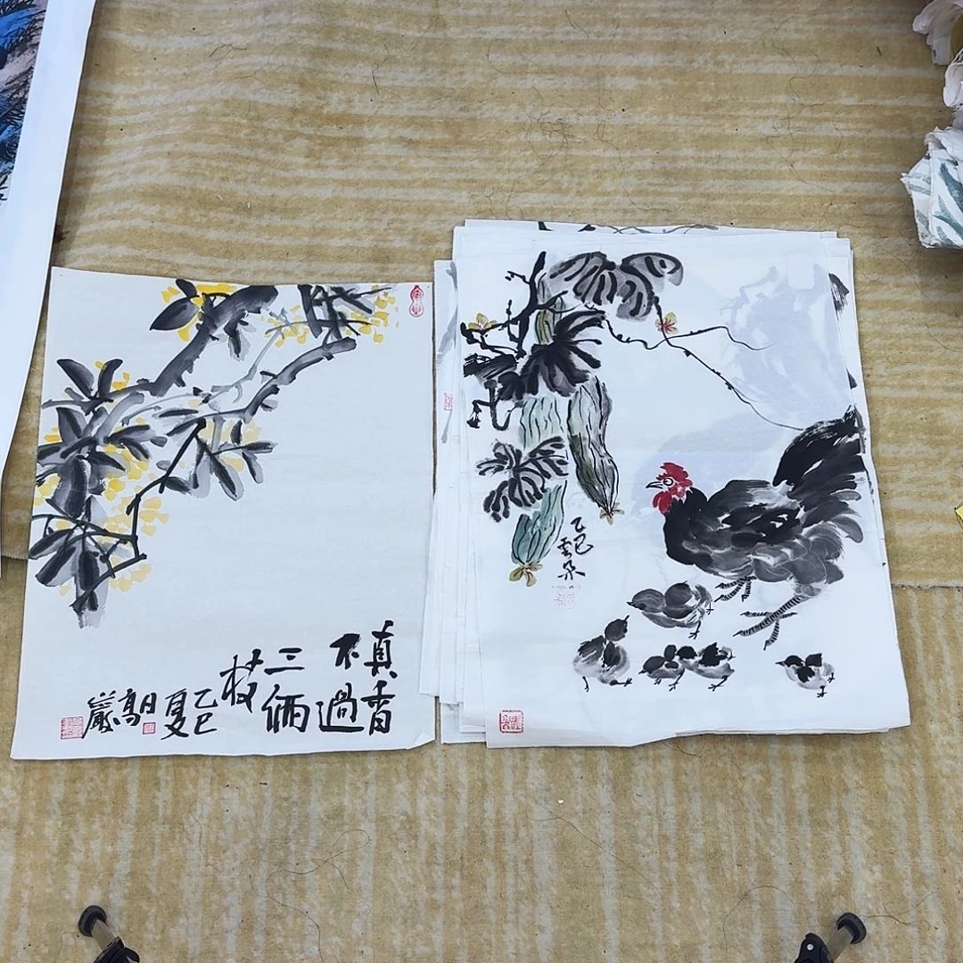 国画两张小尺幅手绘作品