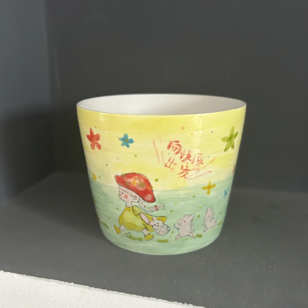 景德镇手绘咖啡杯高温釉下彩茶杯