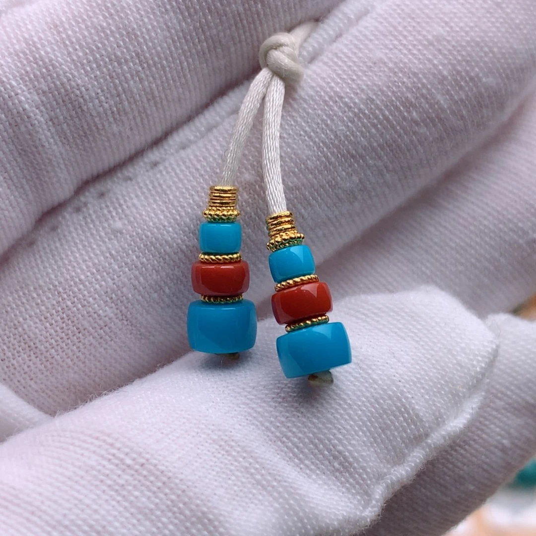 18K金镶嵌绿松石珠宝奇石