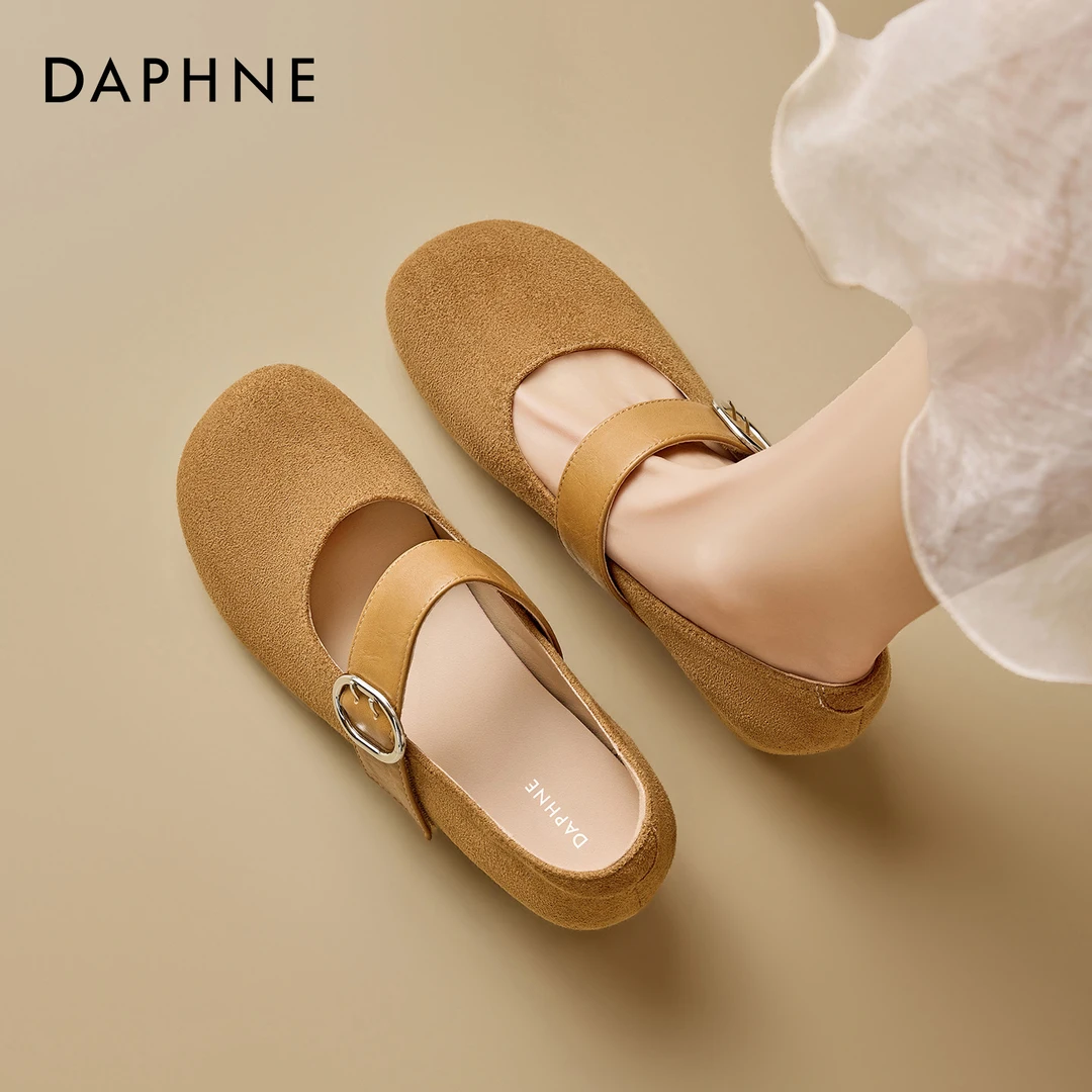 达芙妮勃肯鞋女2026新款春秋软底内增高玛丽珍女鞋配裙子浅口单鞋