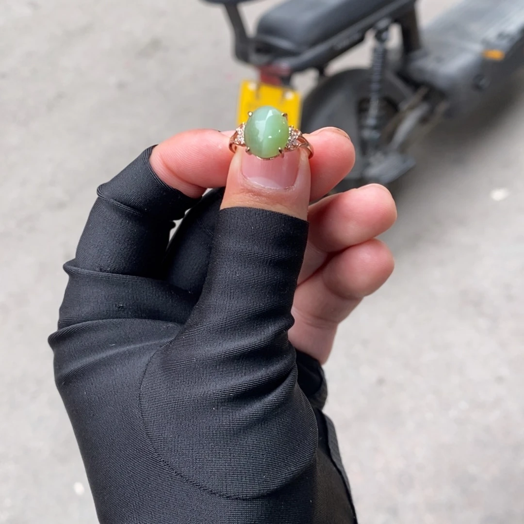 定制和田玉和田玉碧玉戒指s925银镶嵌定制