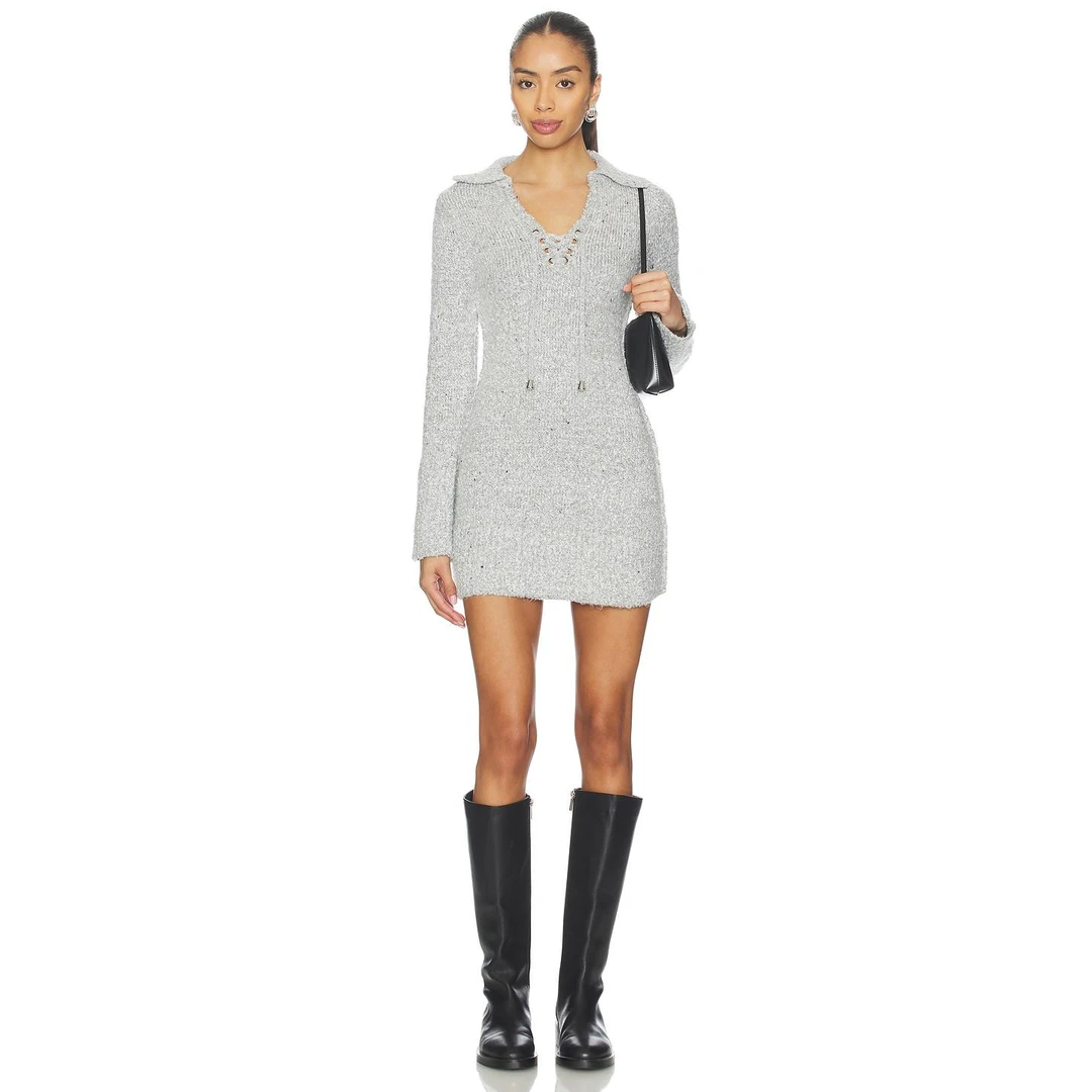 FREE PEOPLE MILENA 连衣裙 灰色