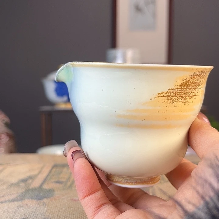 摆件景德柴烧茶杯多人