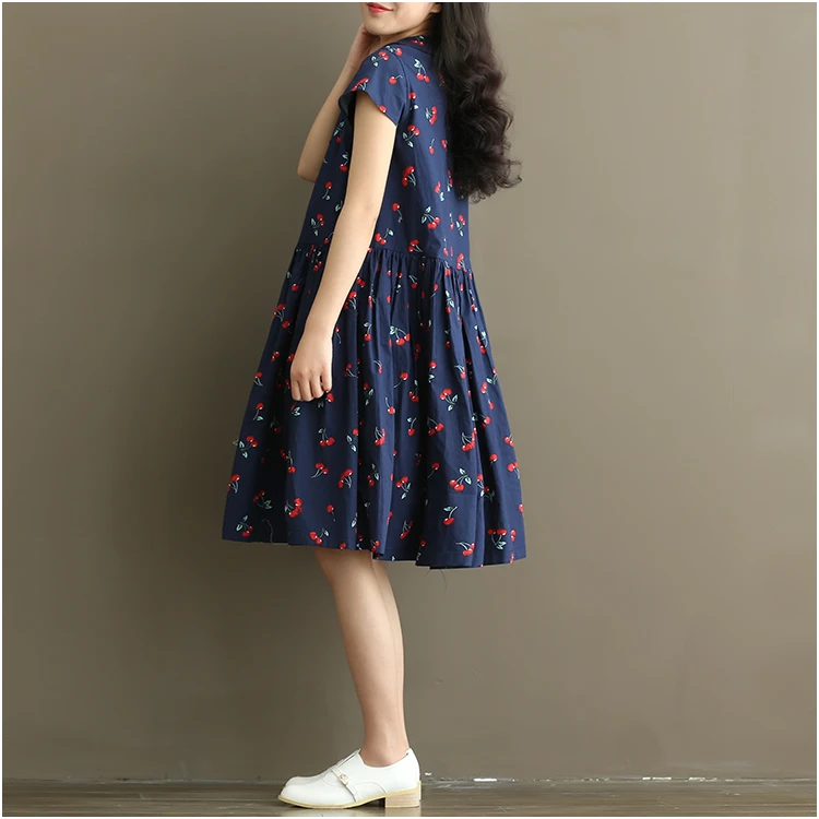 夏季新款初中生连衣裙15岁女大童洋气宽松显瘦裙子校园风公主裙16