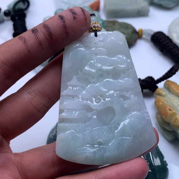 颈饰未镶嵌翡翠保真天然a货翡翠