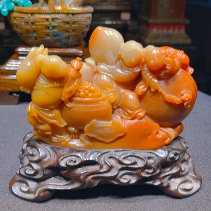 开***心寿山石寿山石雕刻艺术品