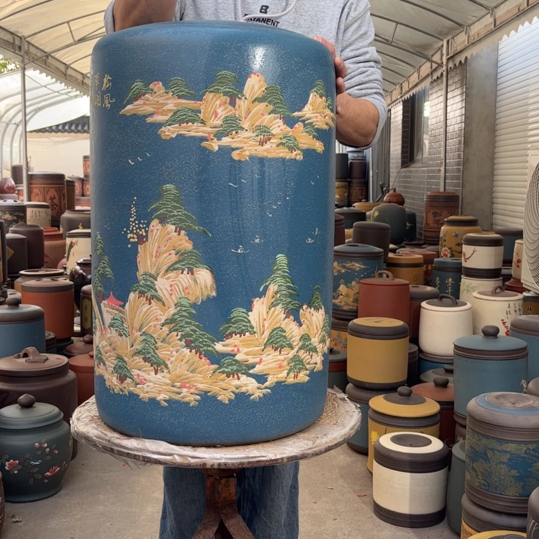 紫砂茶叶罐50 饼茶叶罐