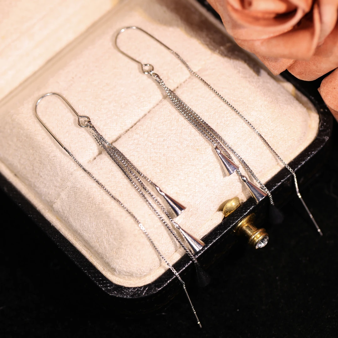 铜合金耳饰 【帘尘】轻奢时尚气质百搭高级小众设计感耳饰RH1043