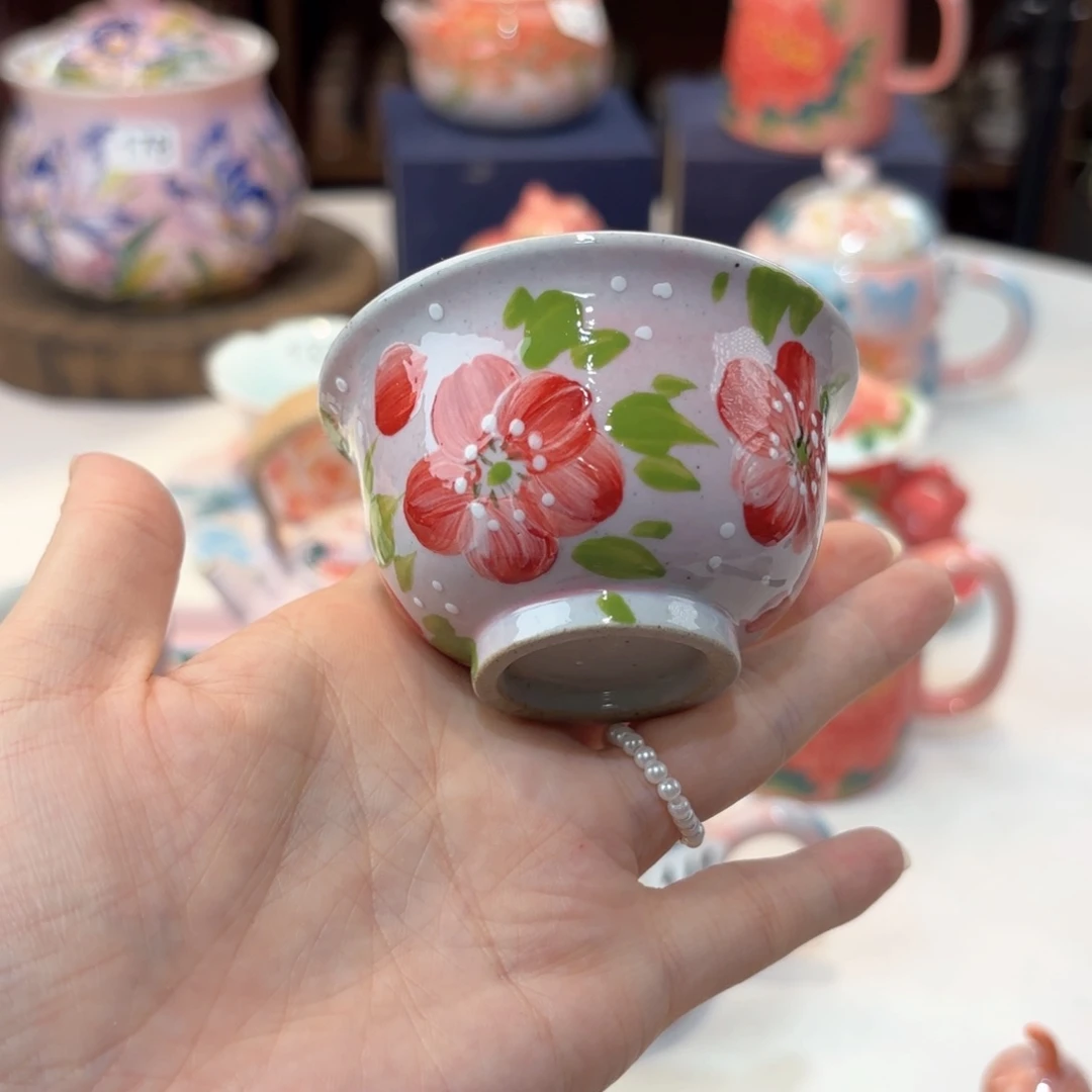 景德镇手绘高温釉下彩陶瓷茶具