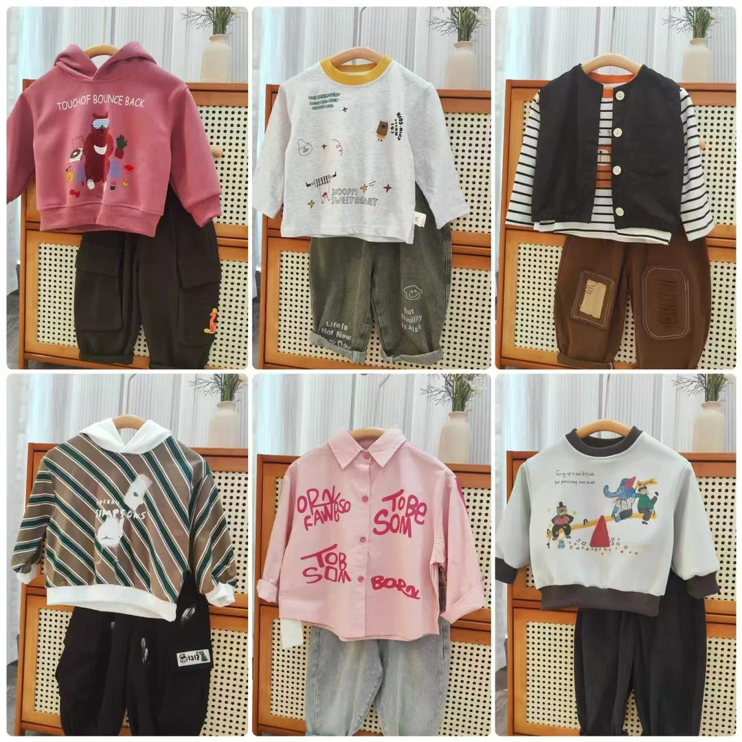 【251-300】【小爱豆】2025男童春季韩版休闲运动卫衣衬衣T恤针织外套