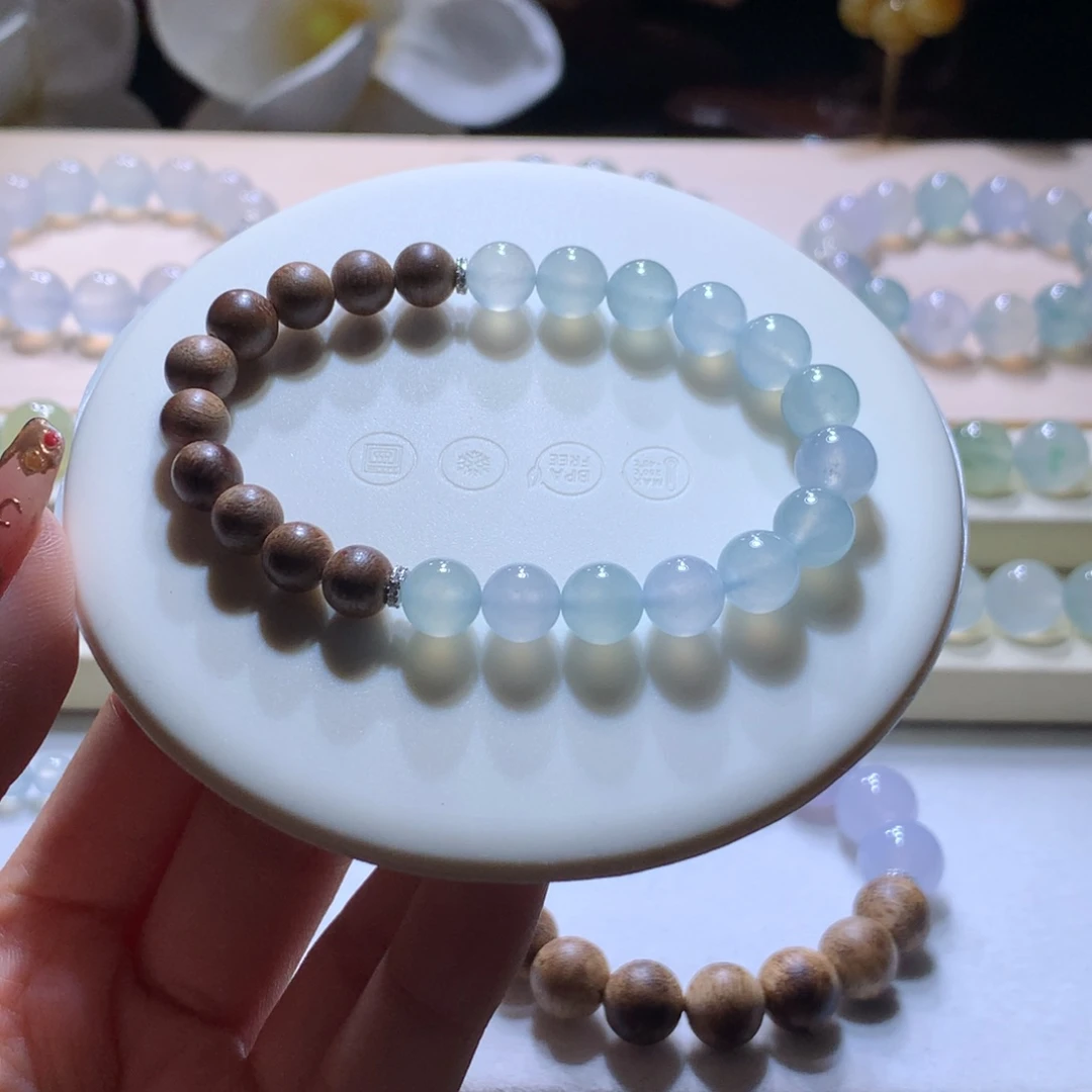 未镶嵌手链翡翠清新淡雅珠串