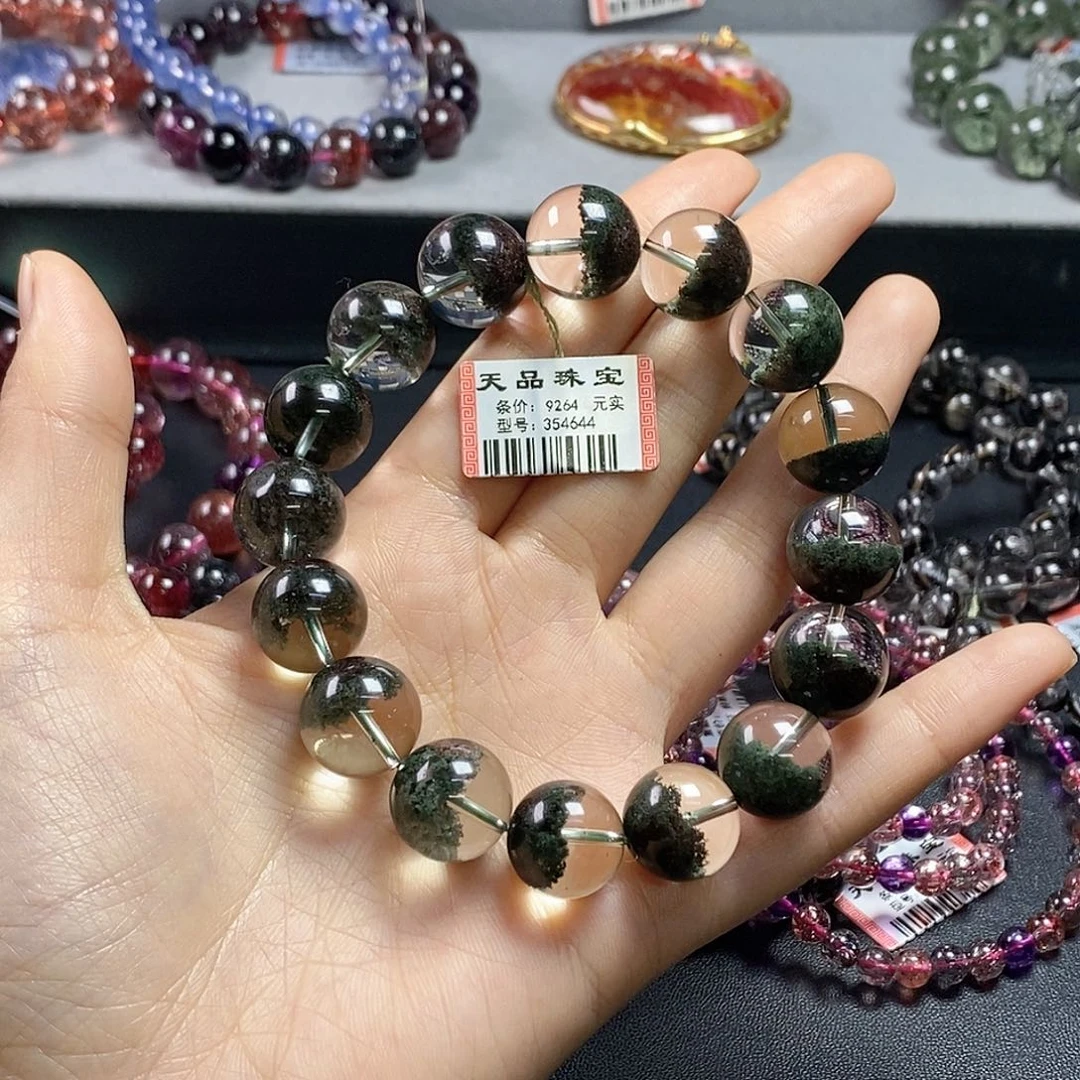 A***阁未镶嵌水晶手链绿幽灵354644