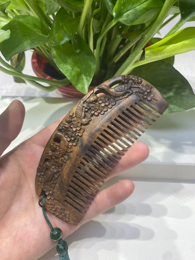 喜鹊登梅 梅花喜鹊梳子 香味木梳 古风古色