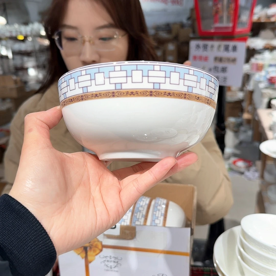 瓷骨瓷5英寸饭碗12.5*6cm 6个外贸尾单