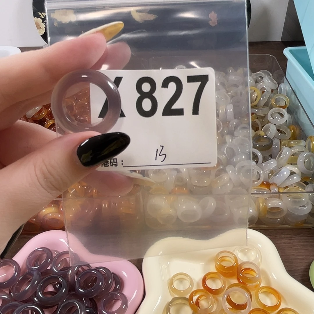 玛瑙/玉髓未镶嵌戒指827