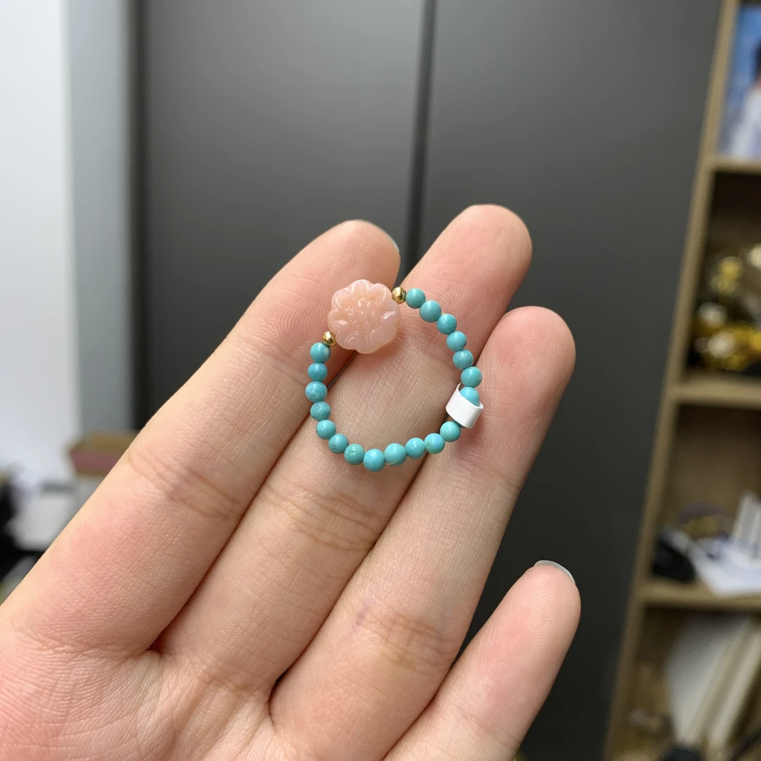 【珊丽】原矿绿松石戒指