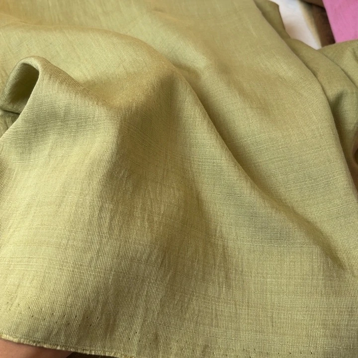 棉混纺秋香绿麻棉2米