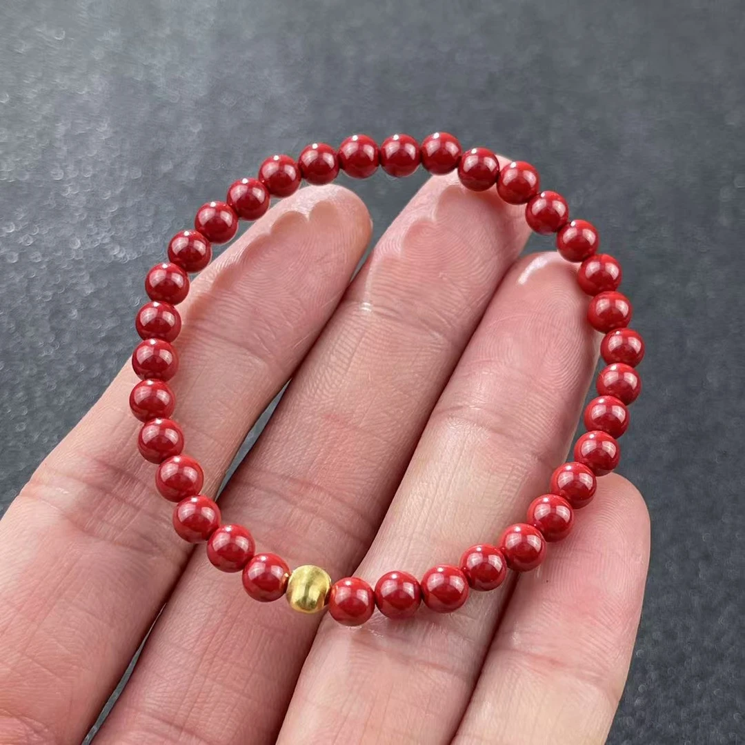 含辰砂工艺品【举石珠宝】T0107-5062-183朱砂手串（一件/多样性发）L