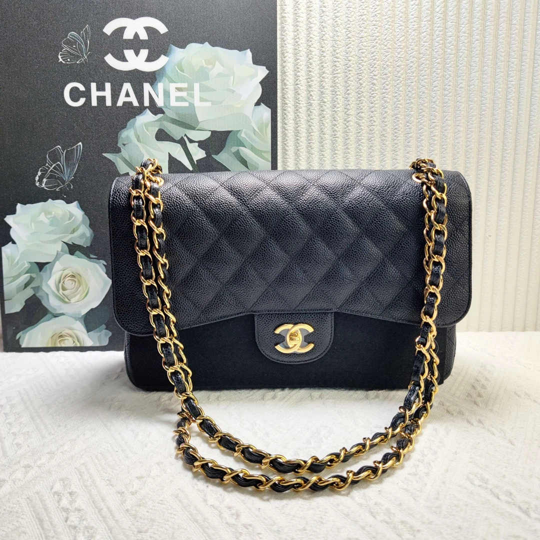 99新 Chanel/香奈儿 文子姐专属香奈儿黑金jumbo  d0006