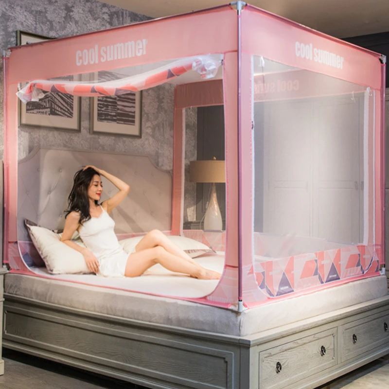 蚊帐家用防摔2025新款高级卧室蒙古包免安装儿童婴儿1.8乘2.0米床