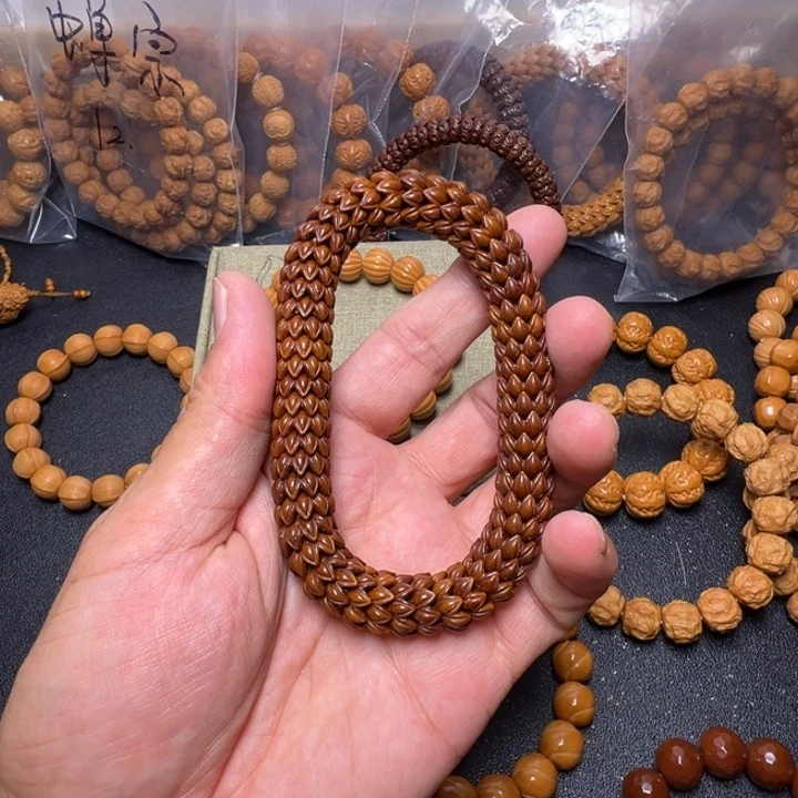 猴头核桃手串莲花
